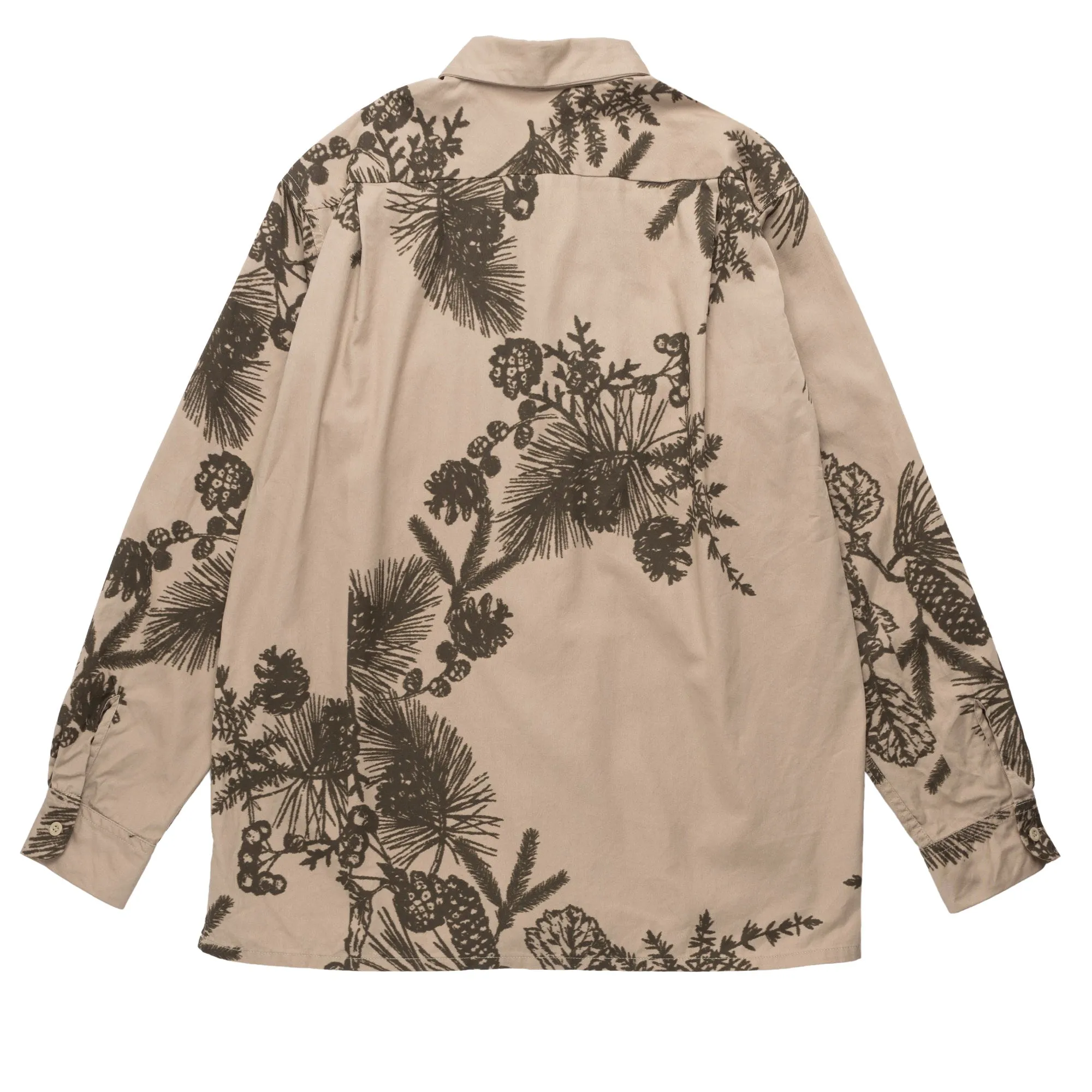 EG Classic Shirt 23F1A005 Khaki Pinecone Print