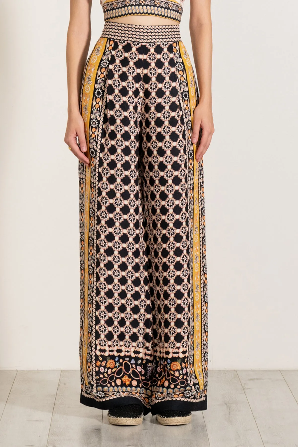 Elara brown pleated bustier and pants