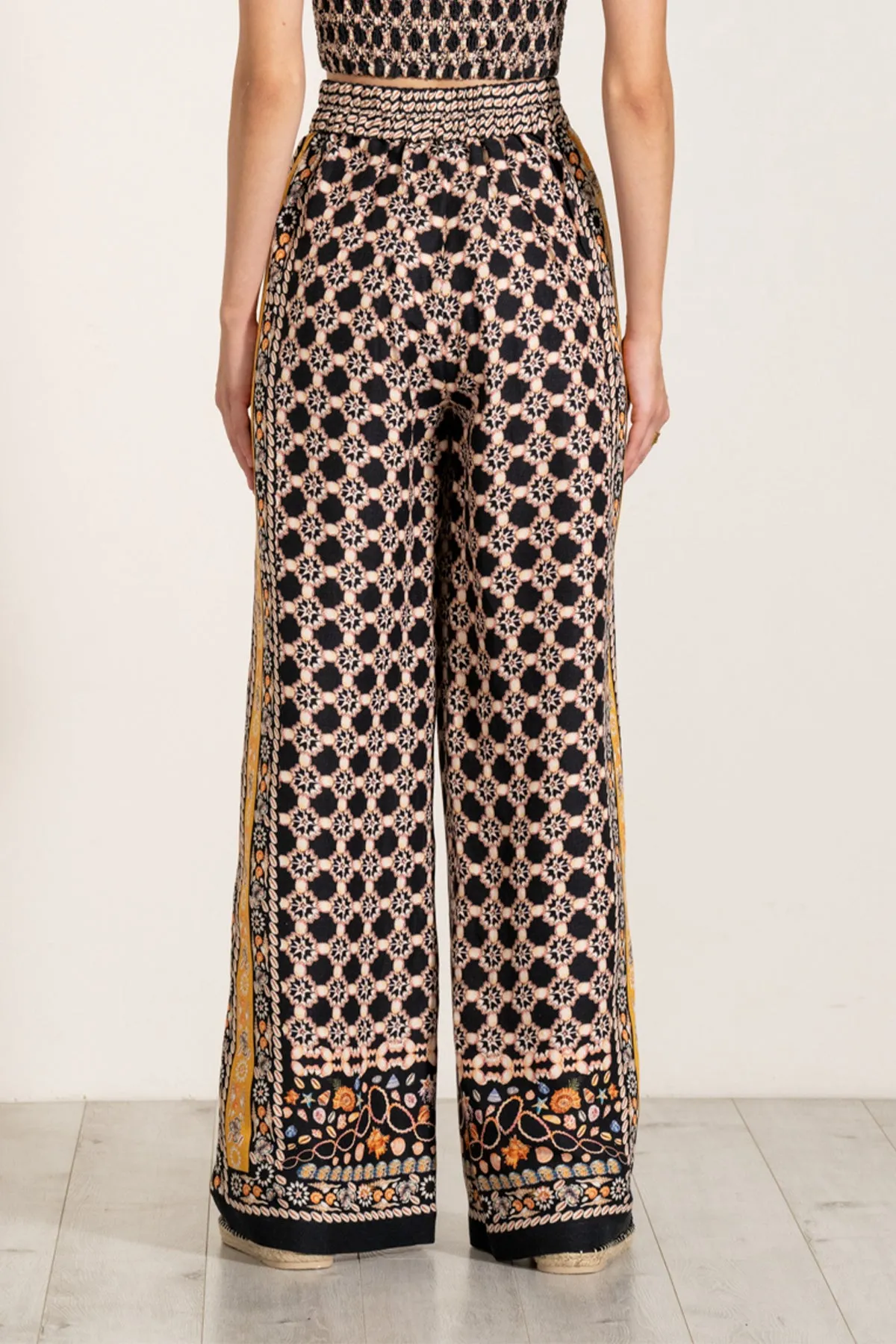 Elara brown pleated bustier and pants