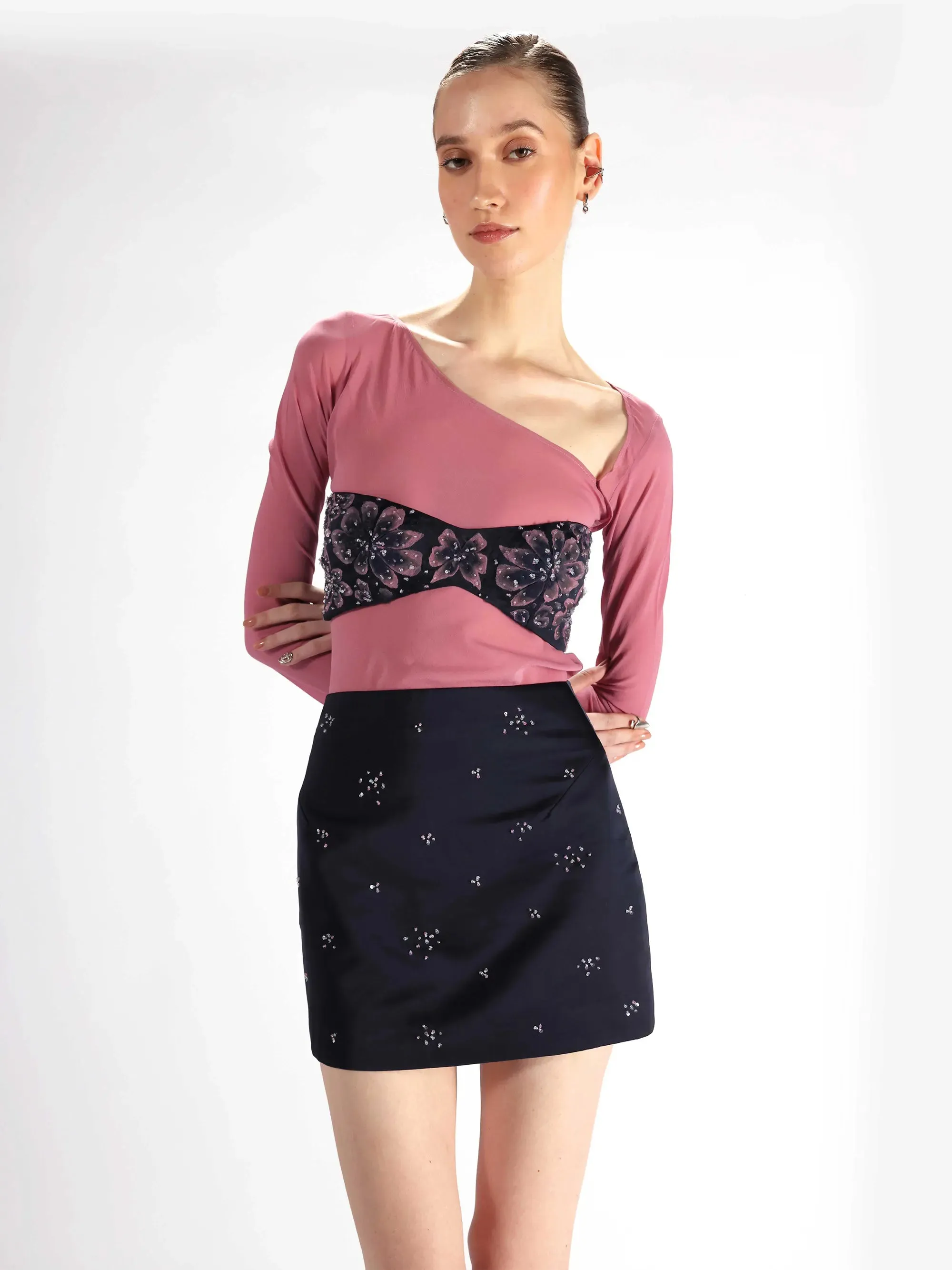 Embroidered Set in Pink
