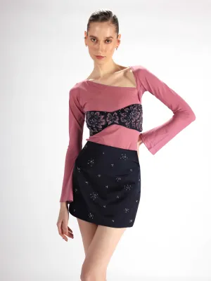 Embroidered Set in Pink