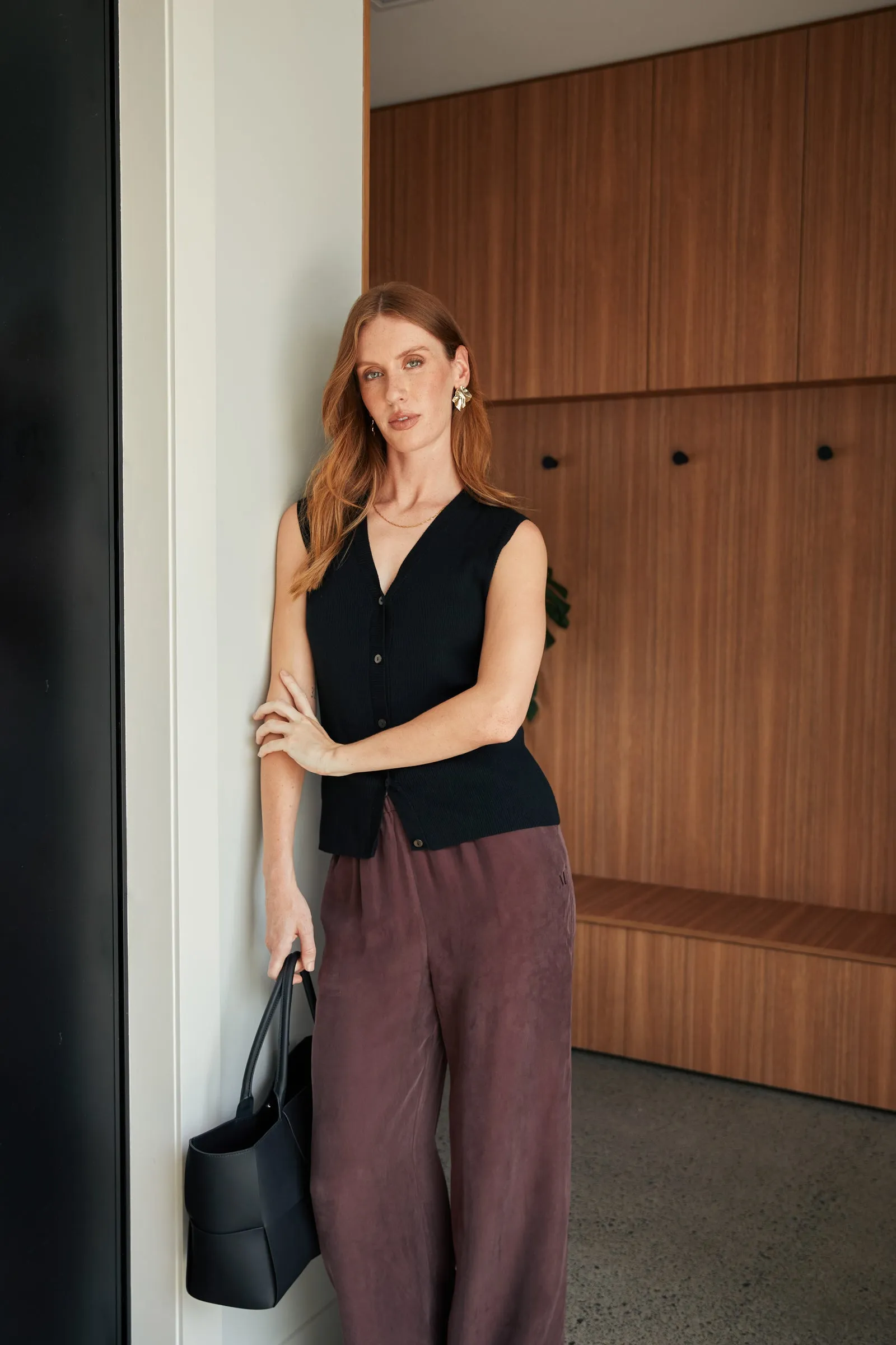 Encore Knit Vest - Black