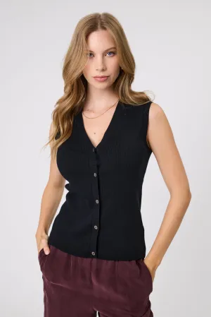 Encore Knit Vest - Black