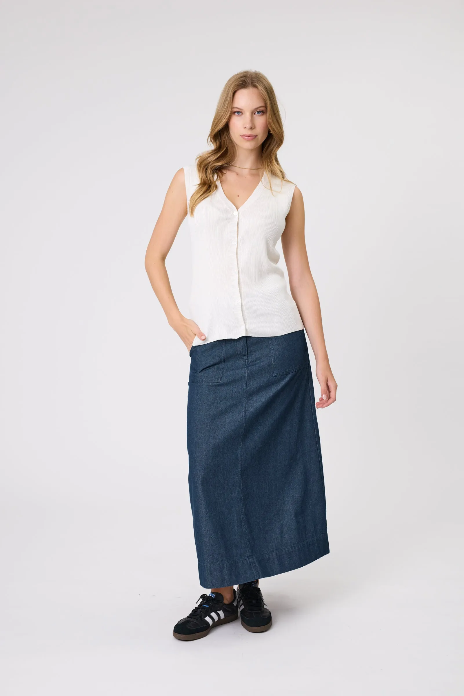 Encore Knit Vest - Ivory