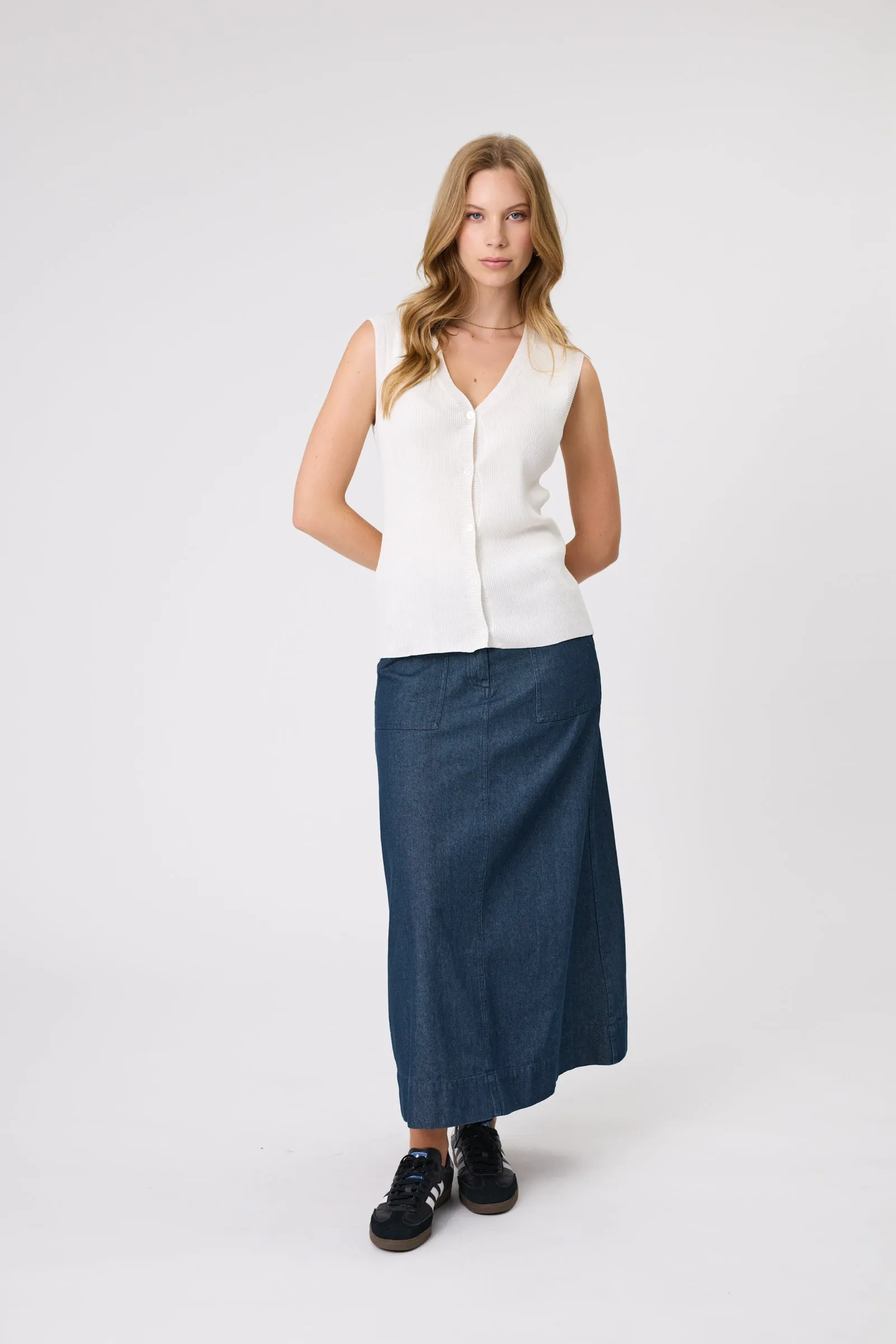 Encore Knit Vest - Ivory