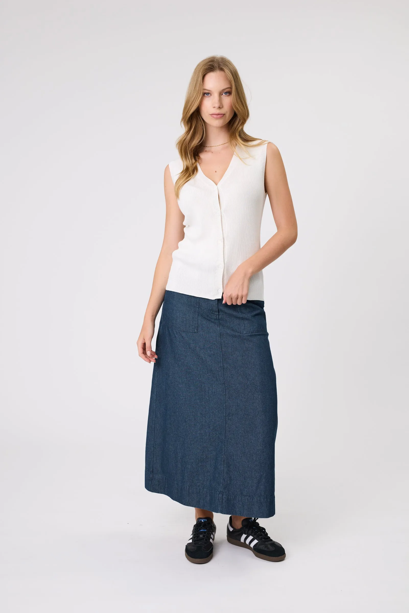Encore Knit Vest - Ivory