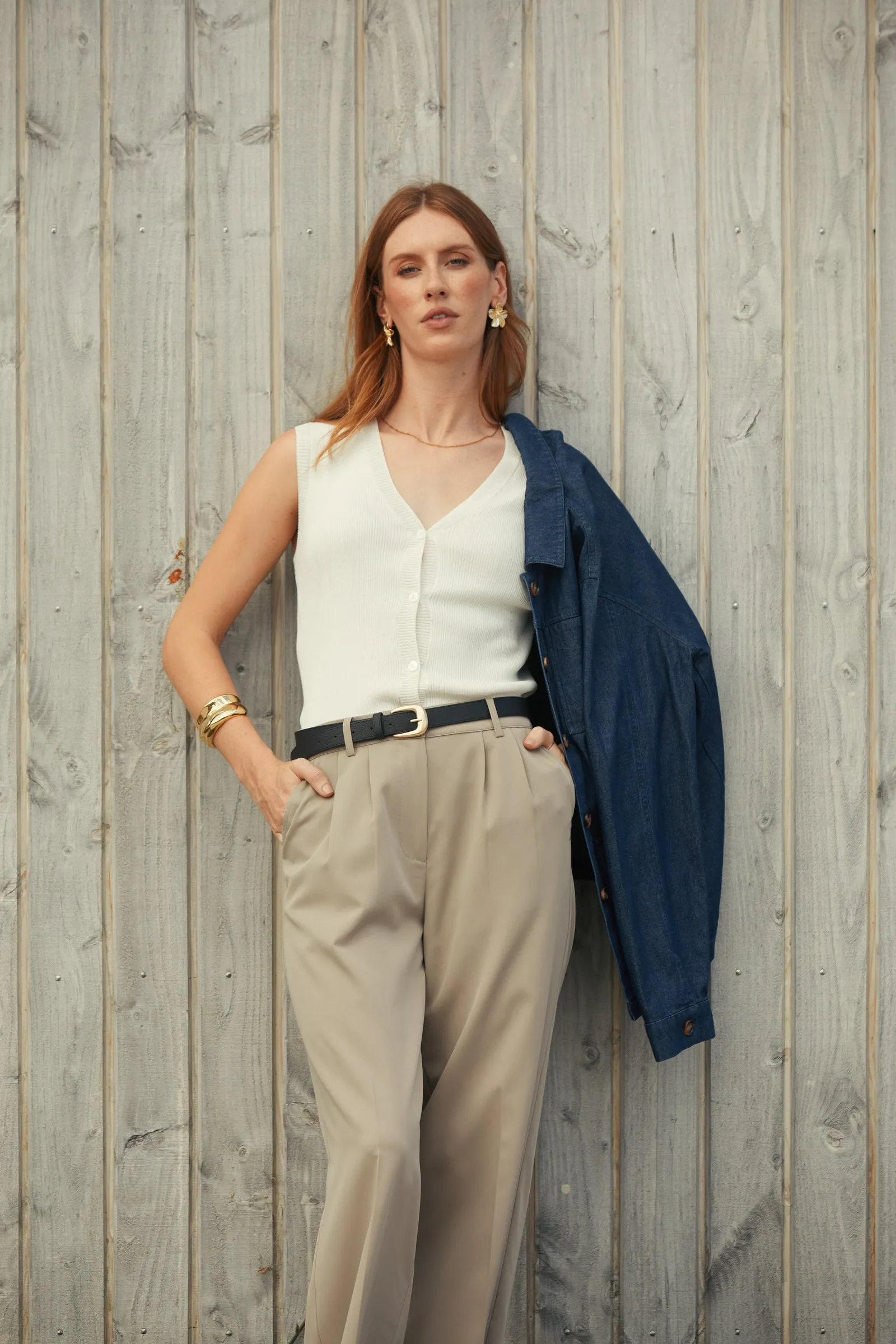 Encore Knit Vest - Ivory