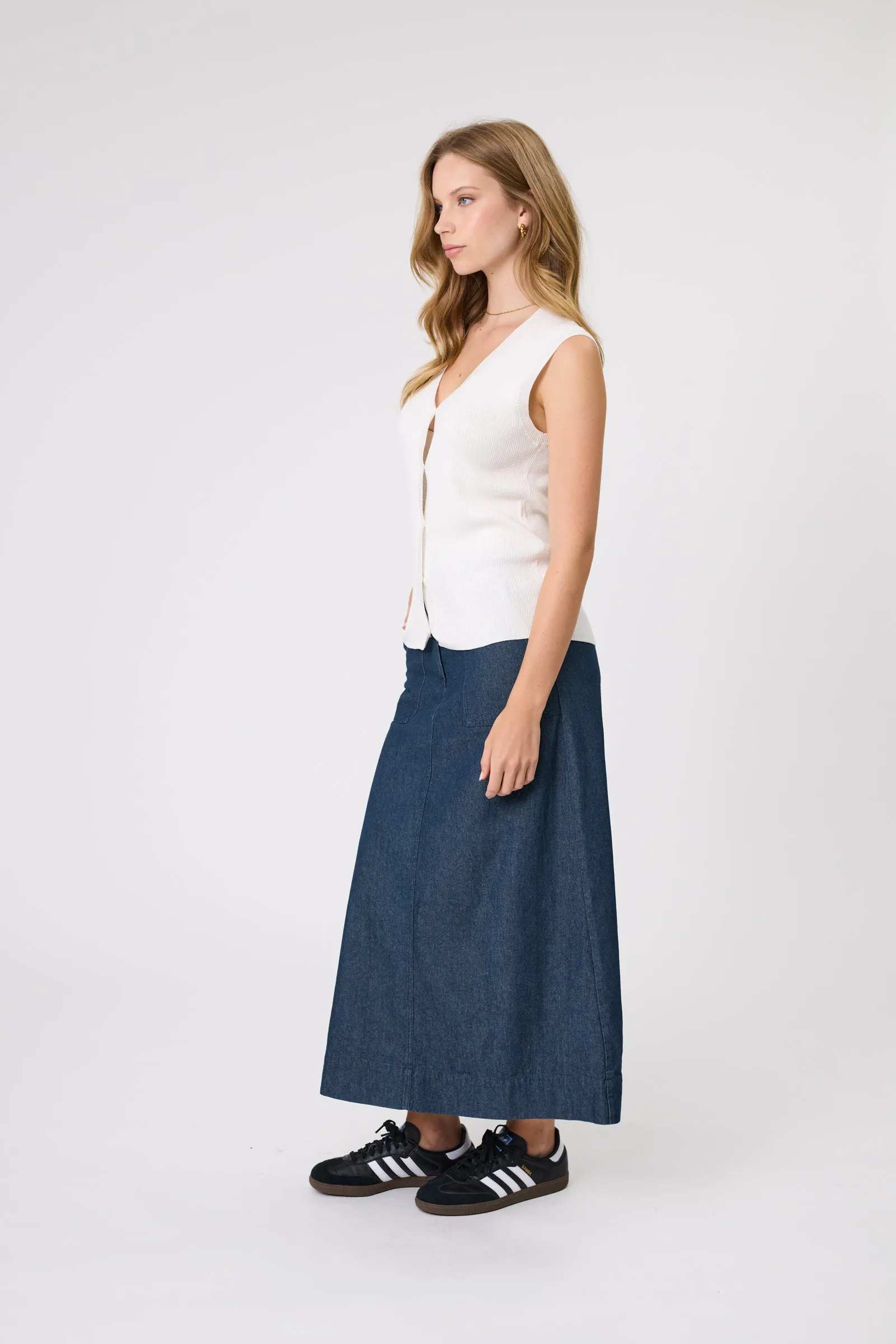 Encore Knit Vest - Ivory