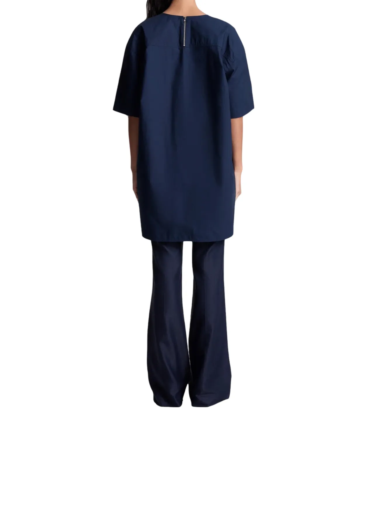 Erin Cotton Poplin Top - Deep Navy