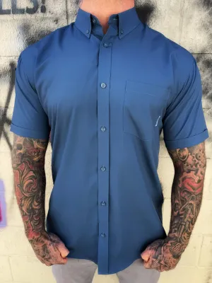 ESSENTIAL COBALT BLUE BUTTON UP