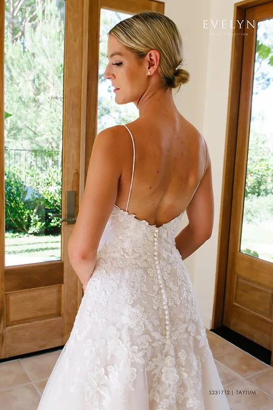 Evelyn Bridals Size 10 S231712 Taytum Ivory/Champagne Gown