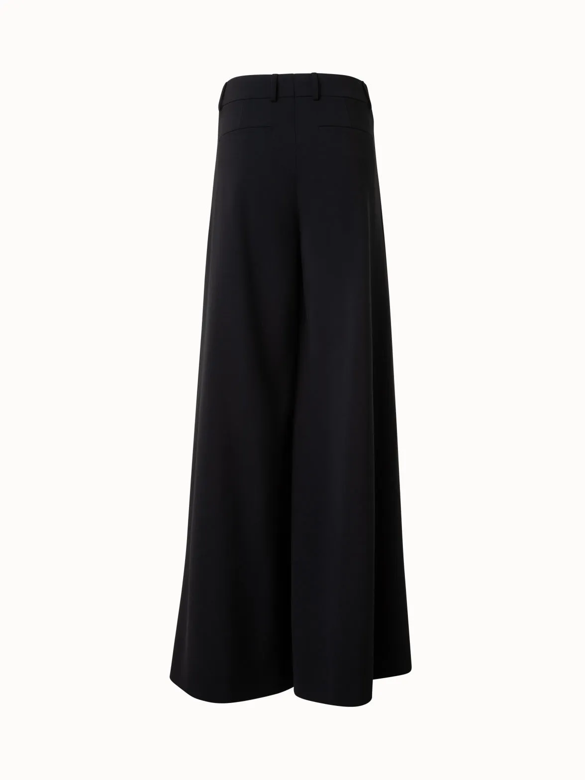 Extra Wide Palazzo Wool Stretch Twill Pants