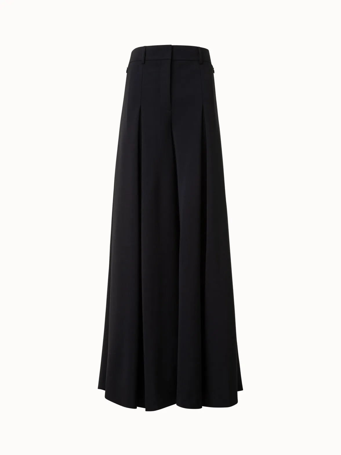 Extra Wide Palazzo Wool Stretch Twill Pants