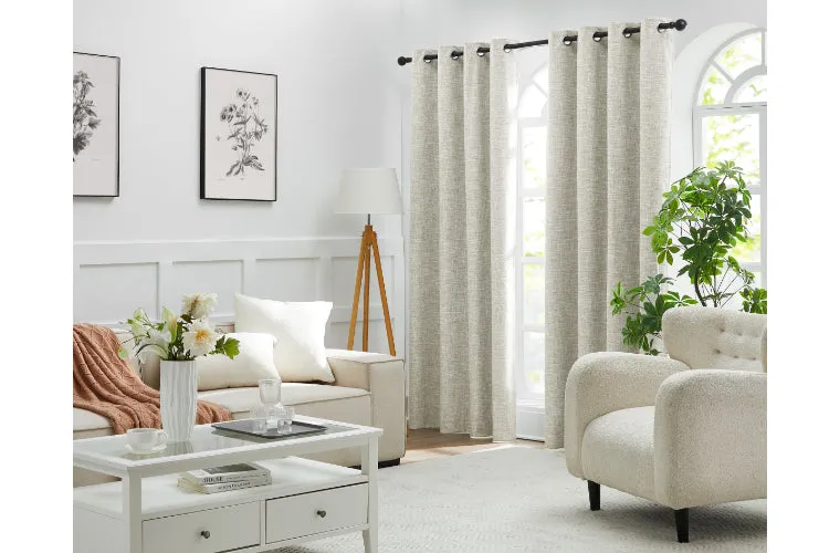 FILIGREE Weylands Blockout Pencil Curtains (Set of 2) - BIRCH