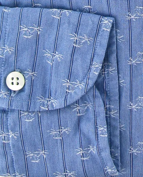 Finamore Napoli Blue Button-Front Shirt – Size: Medium US