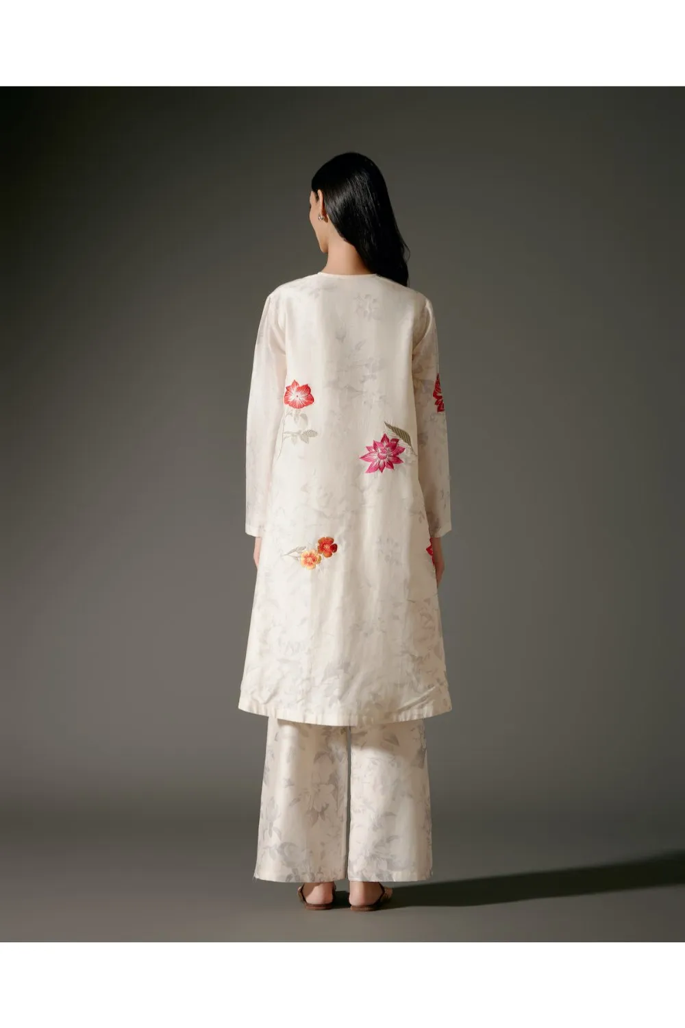 Flared A-Line Tunic Set in Chanderi Silk