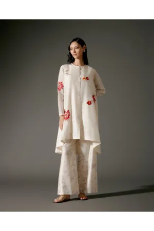 Flared A-Line Tunic Set in Chanderi Silk