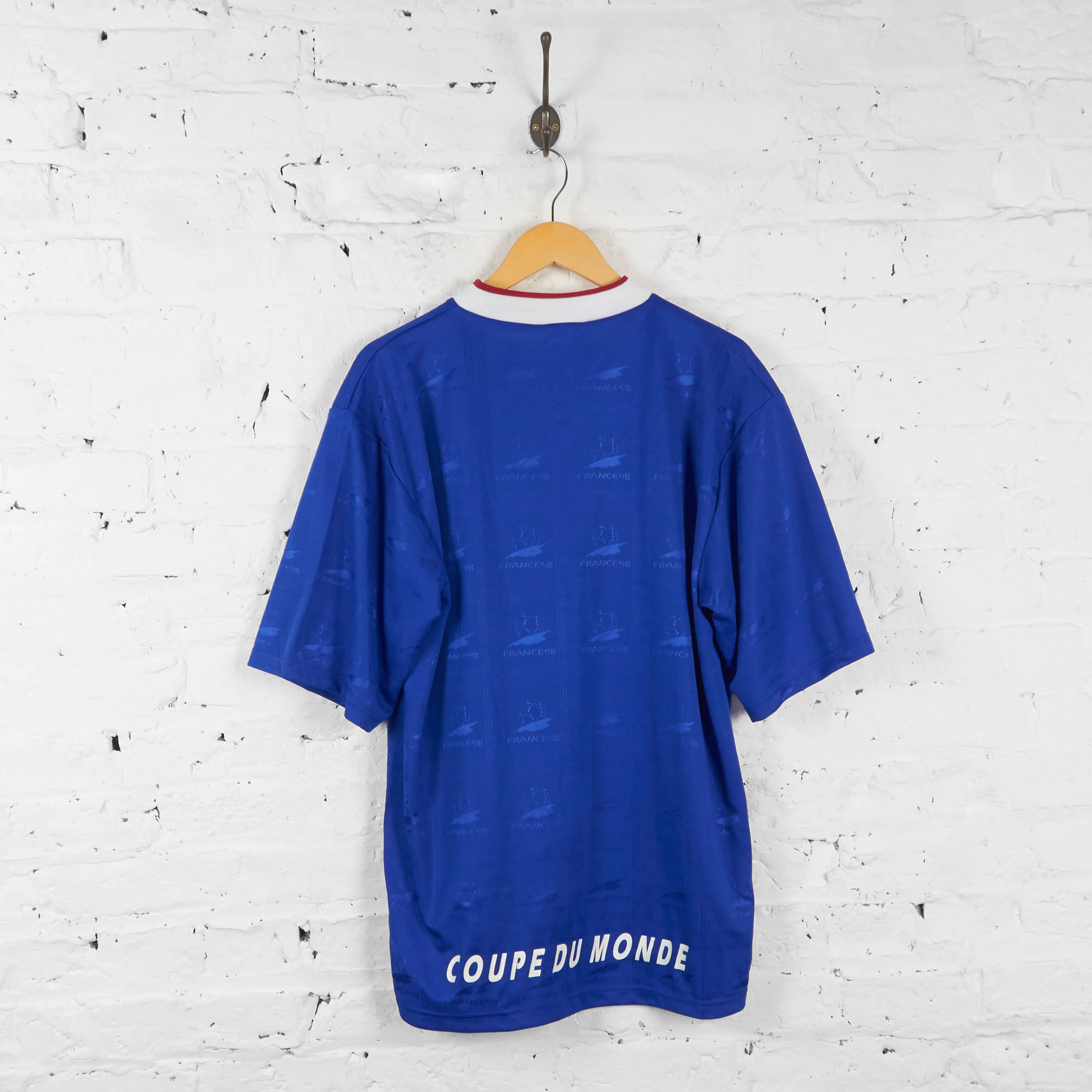 France 98 World Cup Football T Shirt - Blue - L