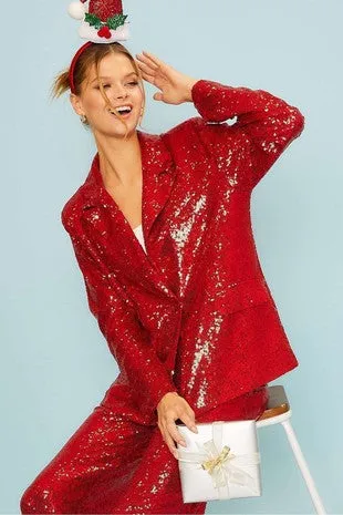 Front Zipper Sequin Pants