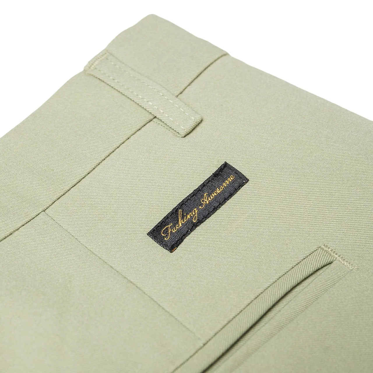 fucking awesome pleated pants (soft lime)