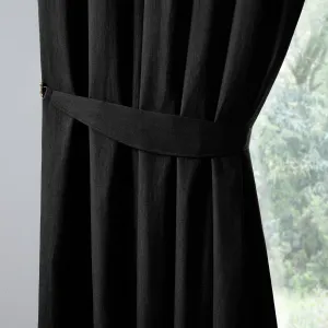 Fusion Dijon Pencil Pleat Curtains  - Black