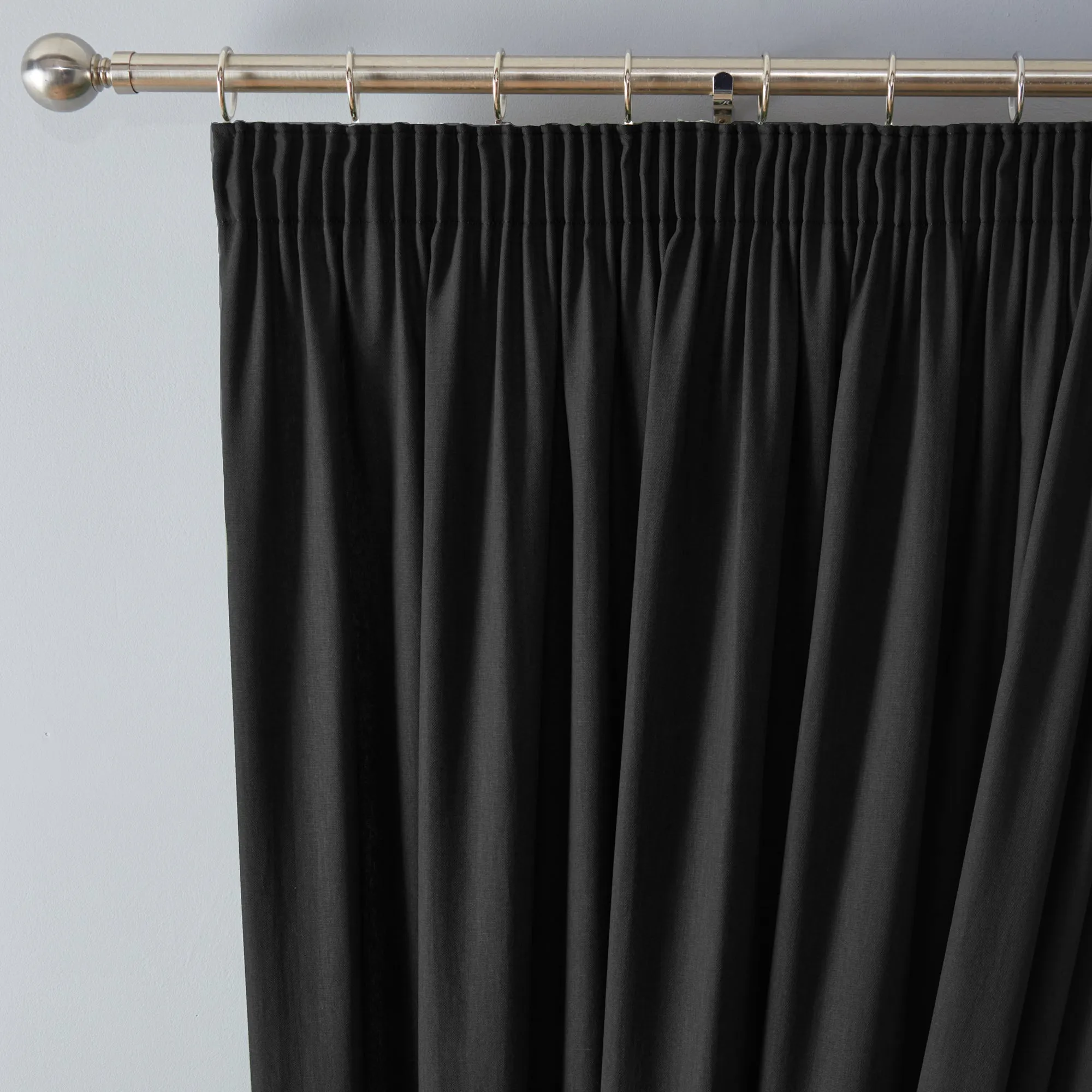 Fusion Dijon Pencil Pleat Curtains  - Black