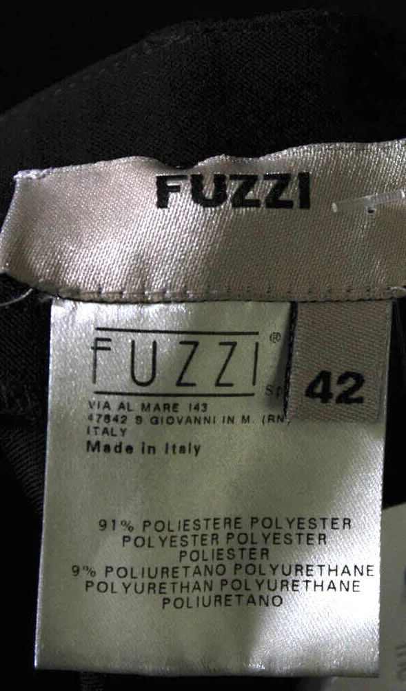 Gaultier Paris. "Fuzzi Line" Black Fuzzi Pleated High-Waist Dress Pants