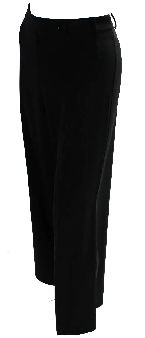 Gaultier Paris. "Fuzzi Line" Black Fuzzi Pleated High-Waist Dress Pants