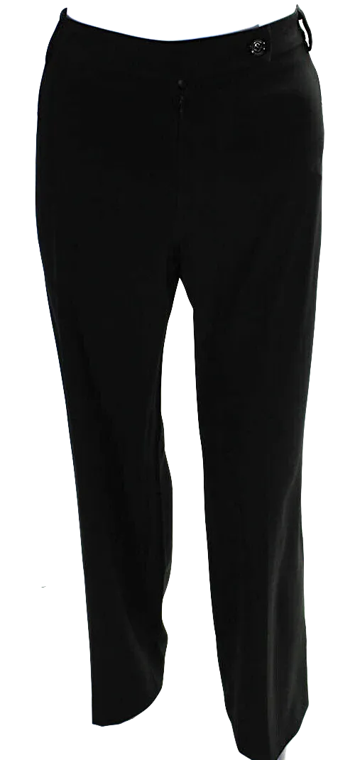 Gaultier Paris. "Fuzzi Line" Black Fuzzi Pleated High-Waist Dress Pants
