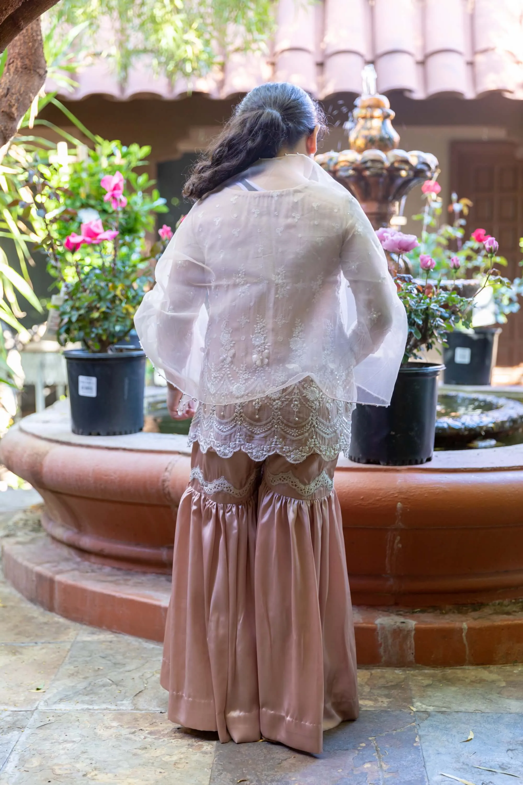 Girls Silk Garara Suit