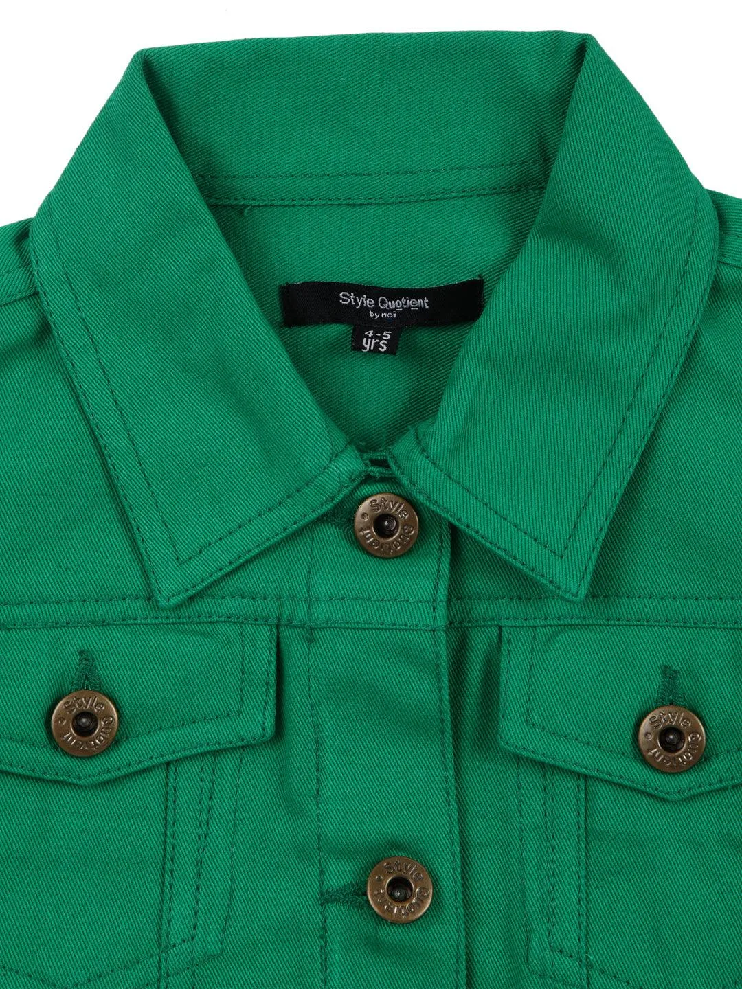 Girls Solid Tailored Jacket