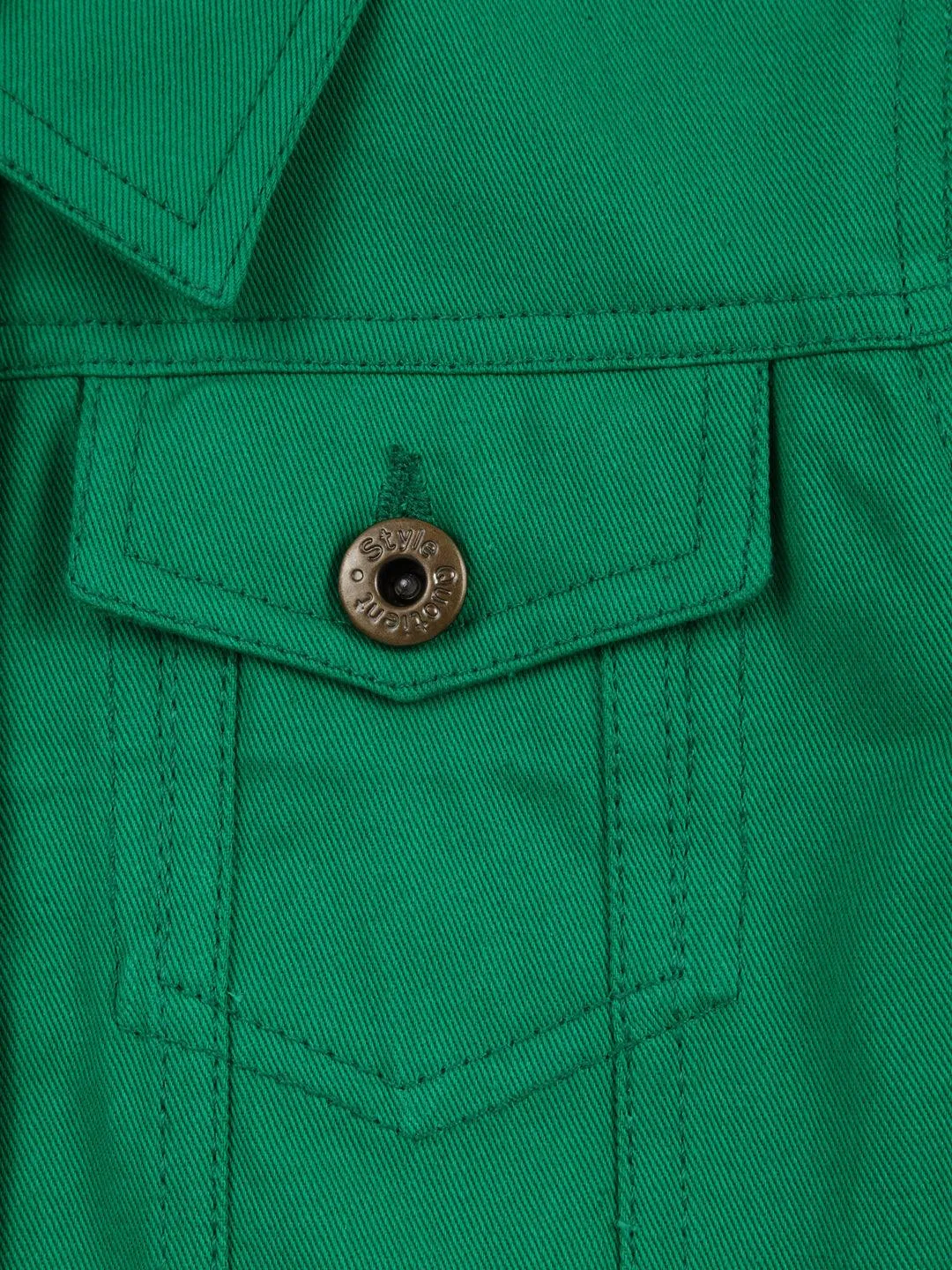 Girls Solid Tailored Jacket