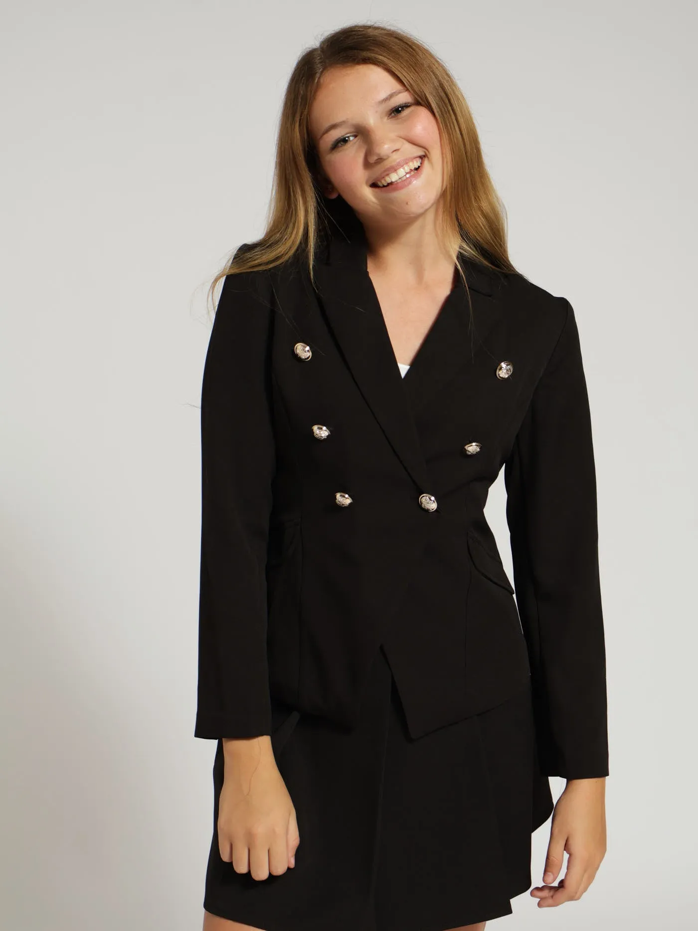 Girls Tailored Blazer - Black