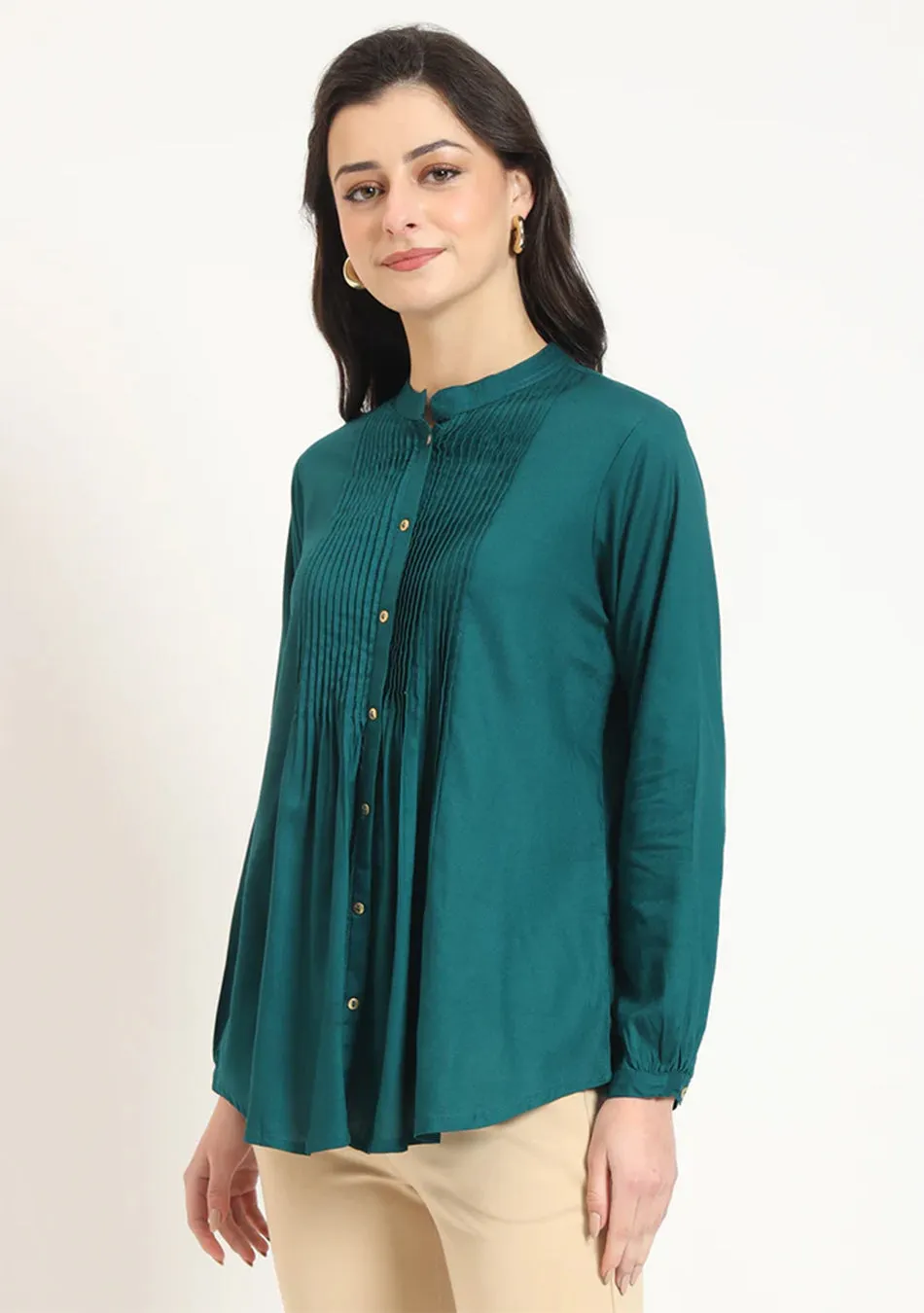 Green Pintex Top