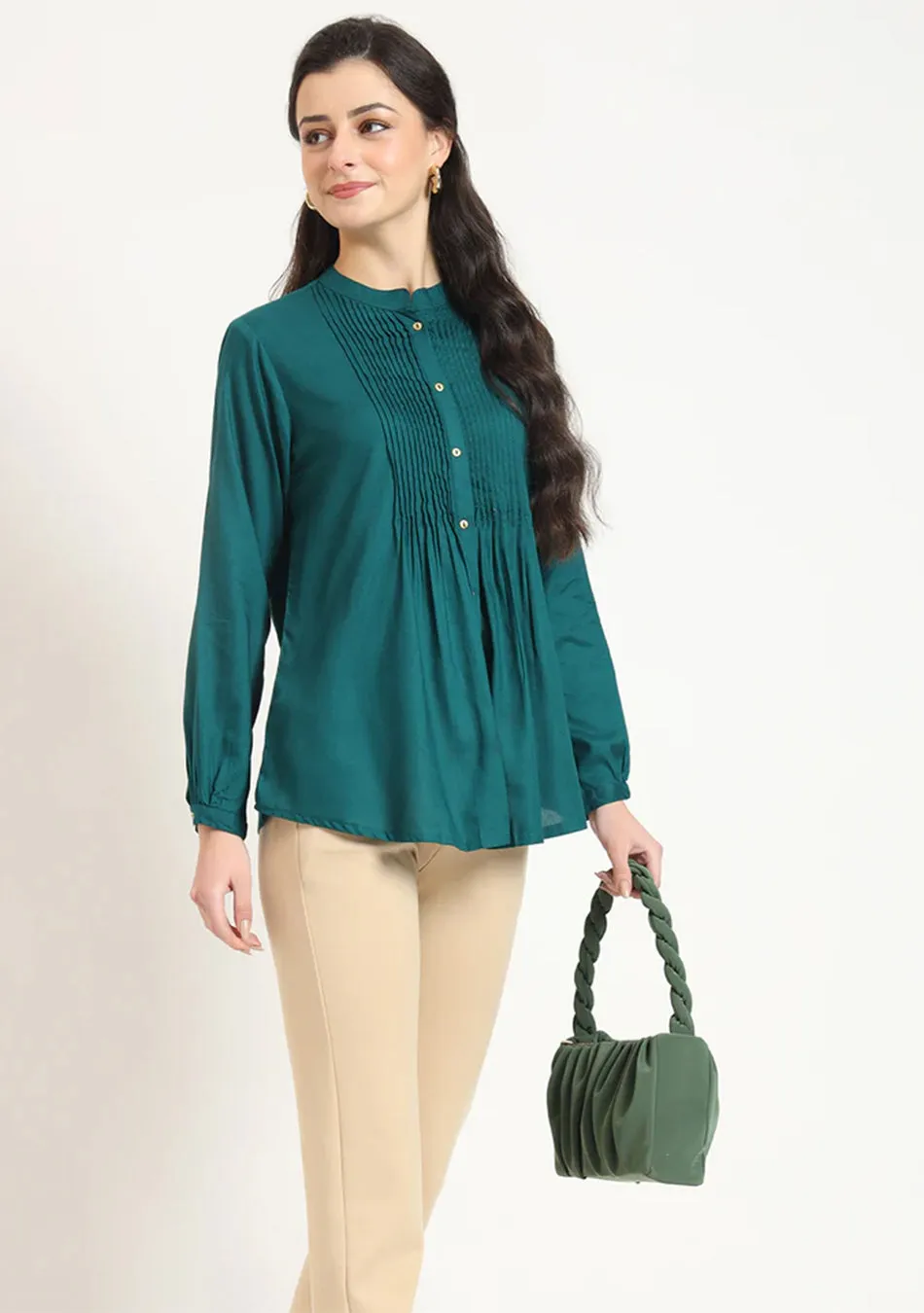 Green Pintex Top