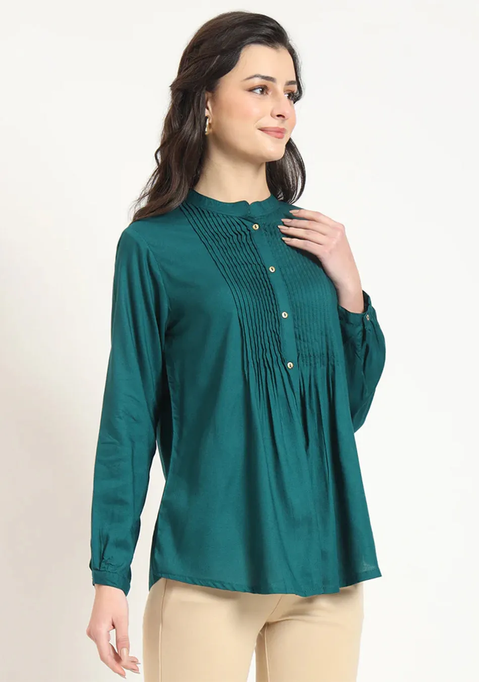 Green Pintex Top