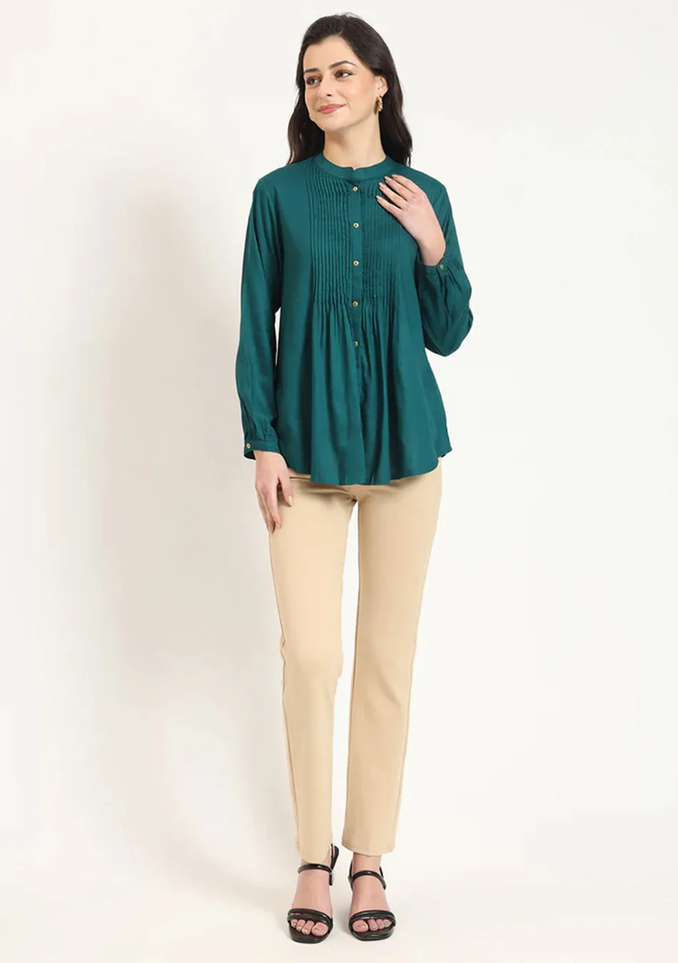 Green Pintex Top