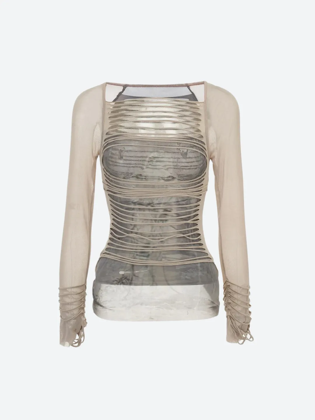 Grunge Layered Sheer Top
