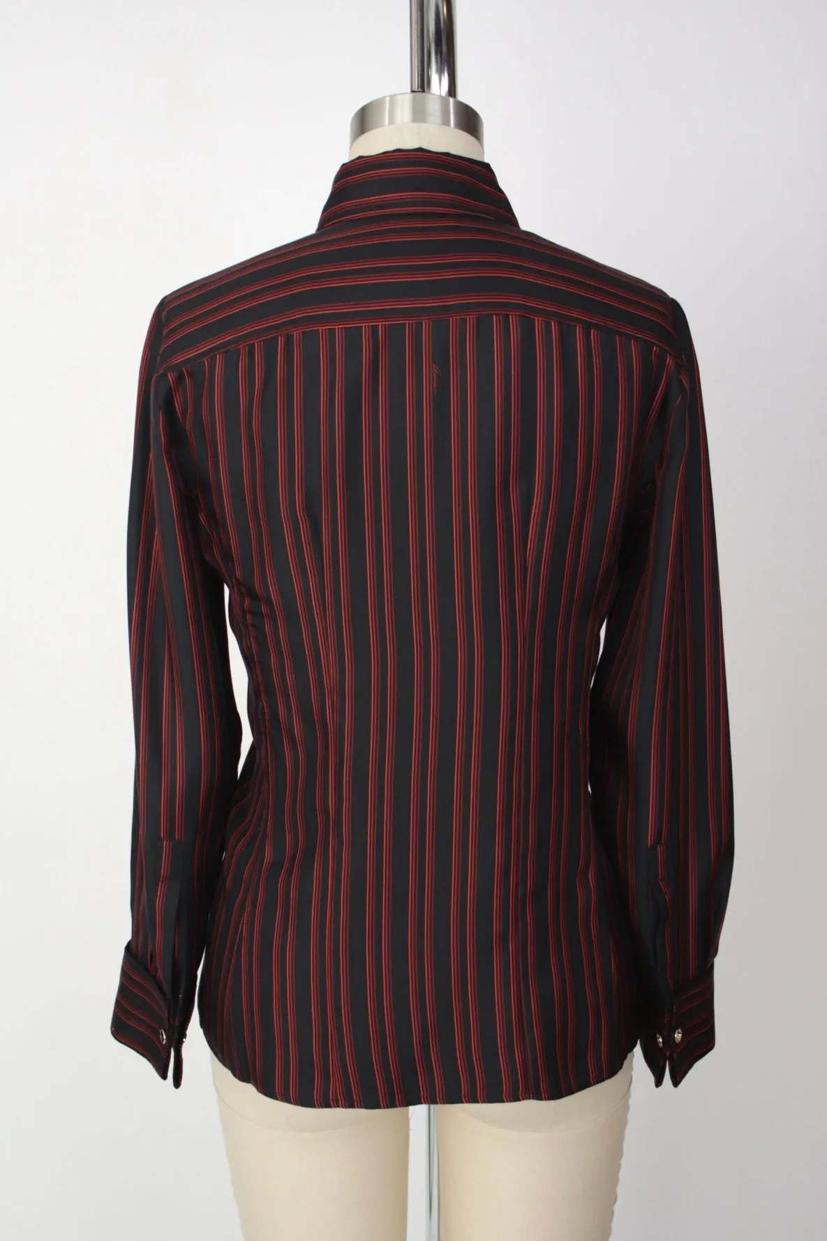 Gucci Silk Pinstriped Logo Shirt