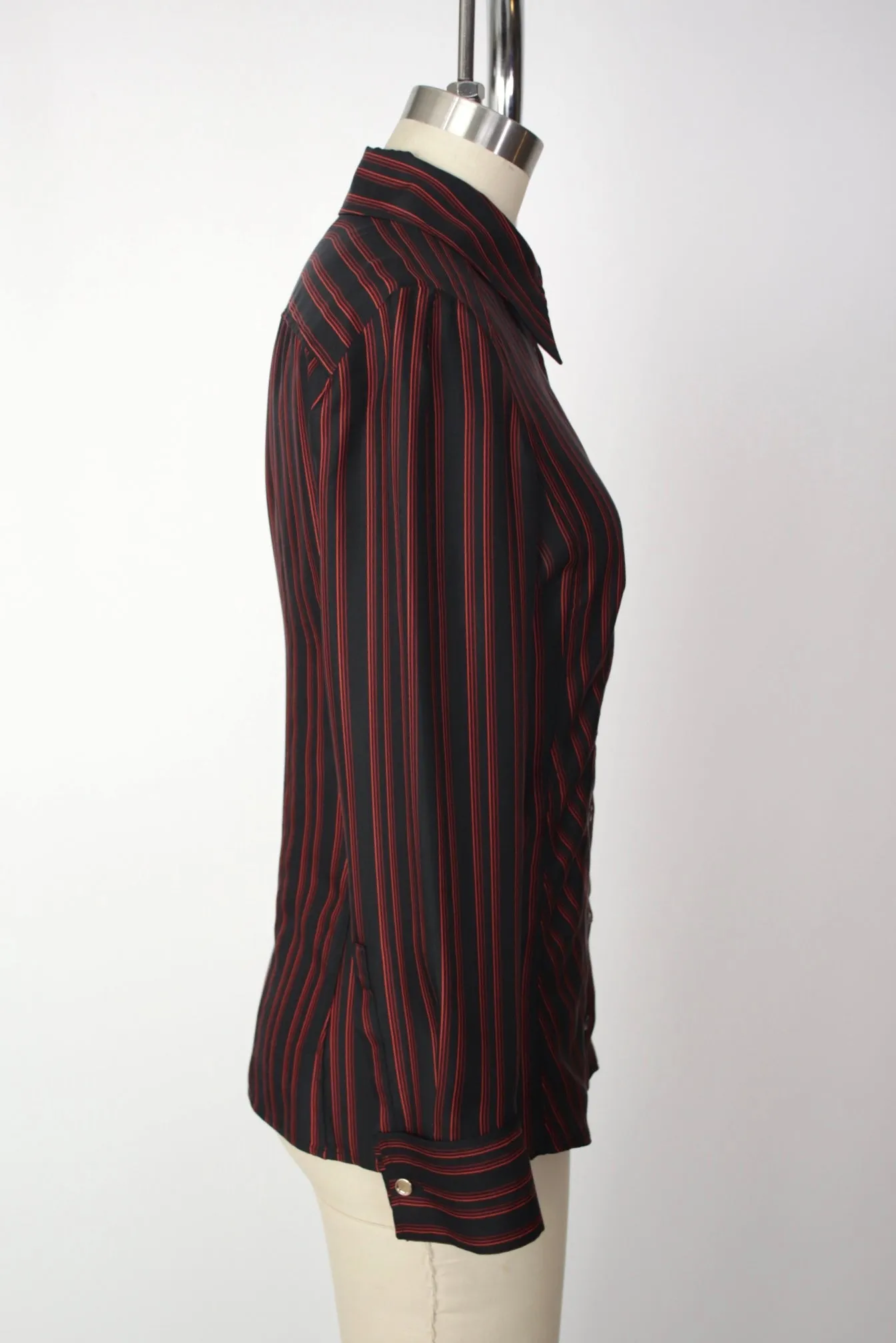 Gucci Silk Pinstriped Logo Shirt
