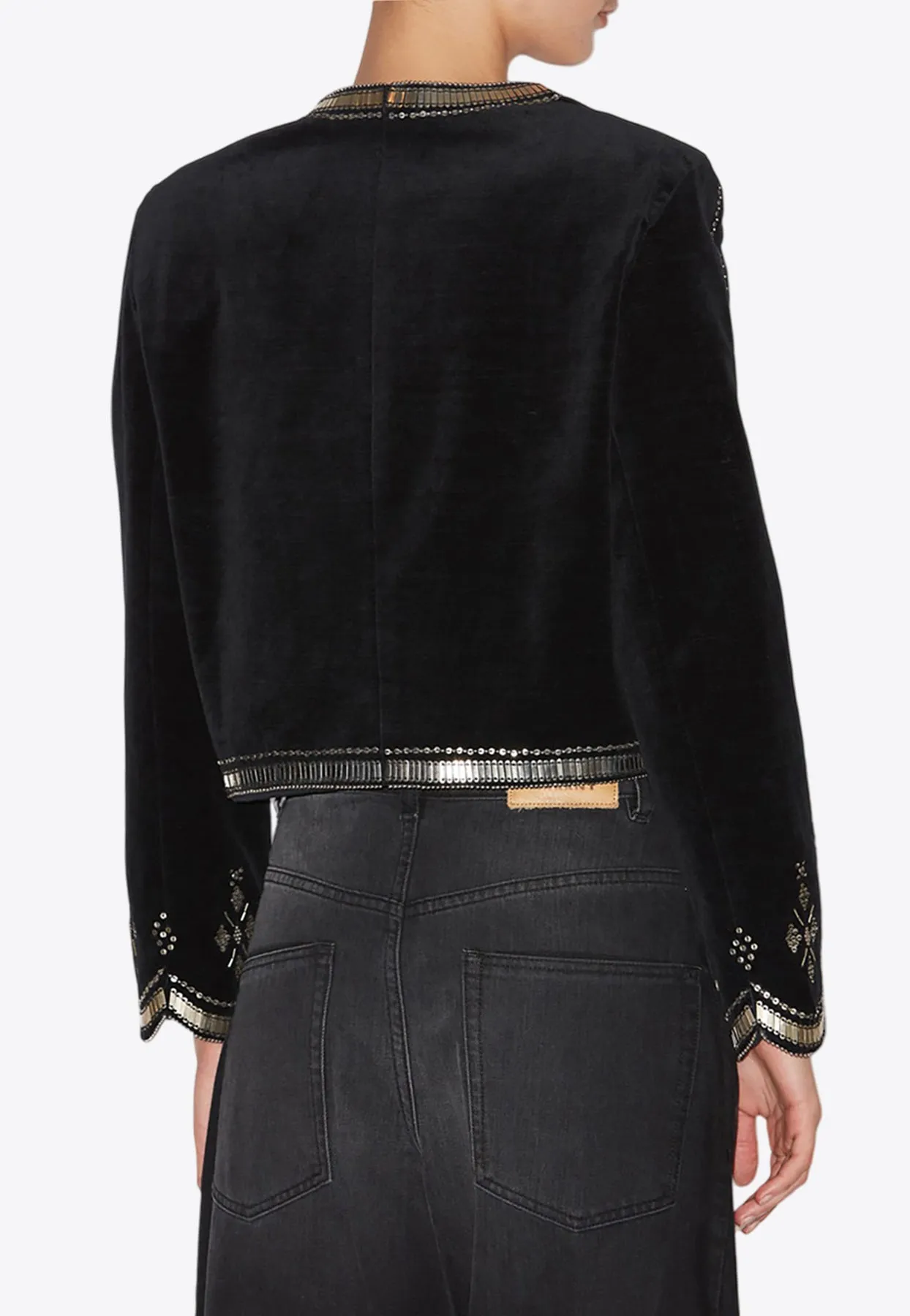 Hady Embroidered Velvet Jacket