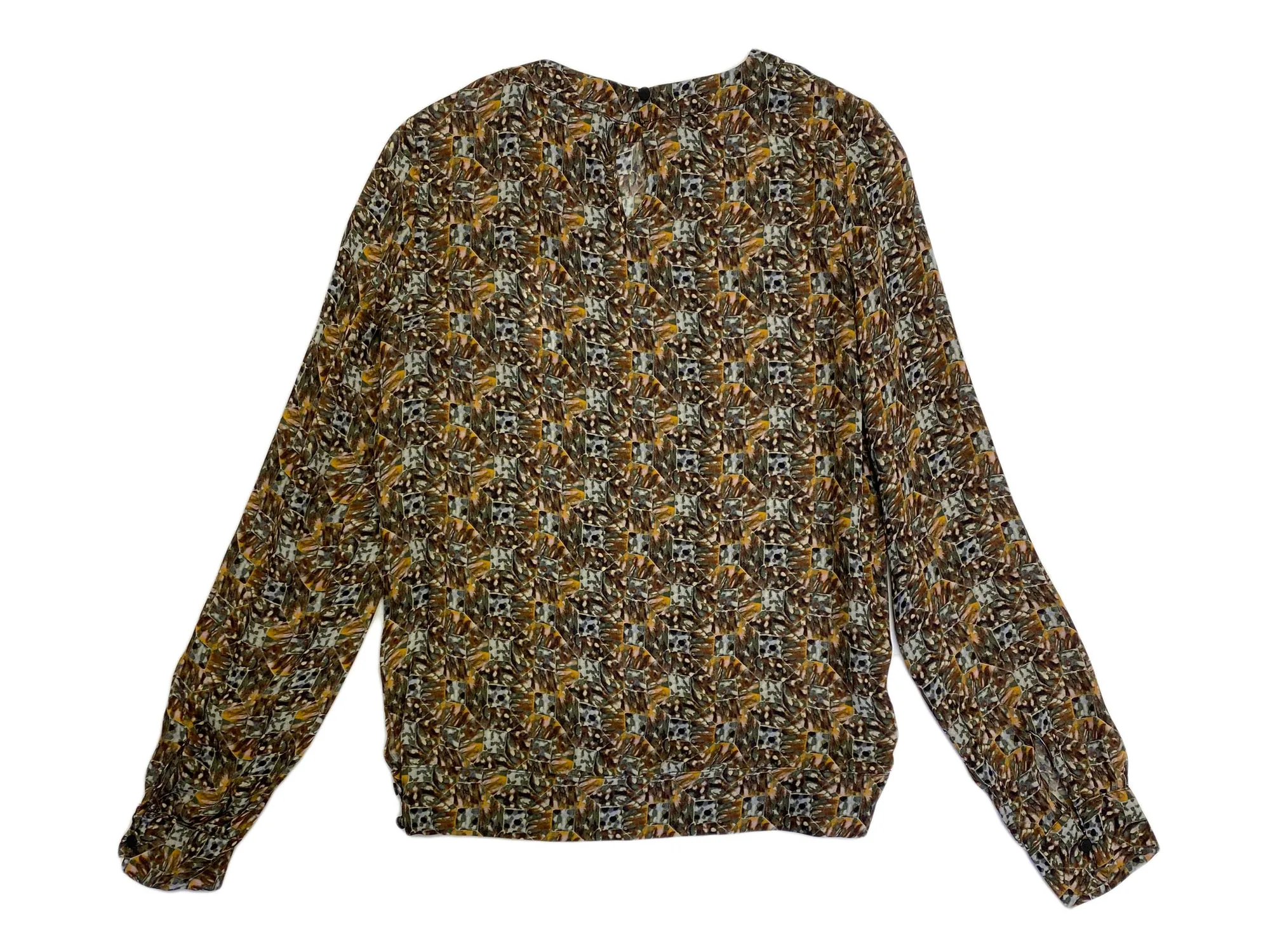 Hanley Mellon Women's Square Print Georgette Blouse