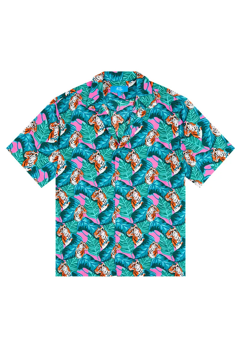 Hawaiian Party Shirt in Crouching Tiger Hidden Budgy