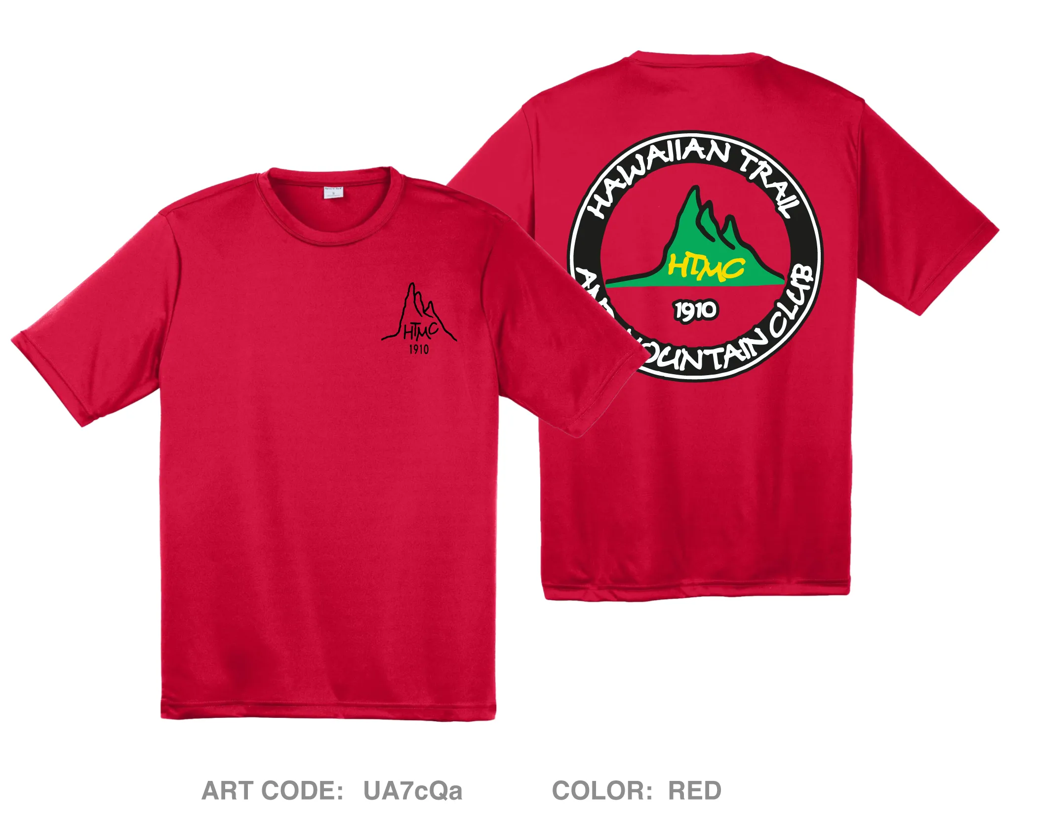 Hawaiian Trail and Mountain Club (HTMC) Hi-Tech Performance Unisex SS Tee - UA7cQa