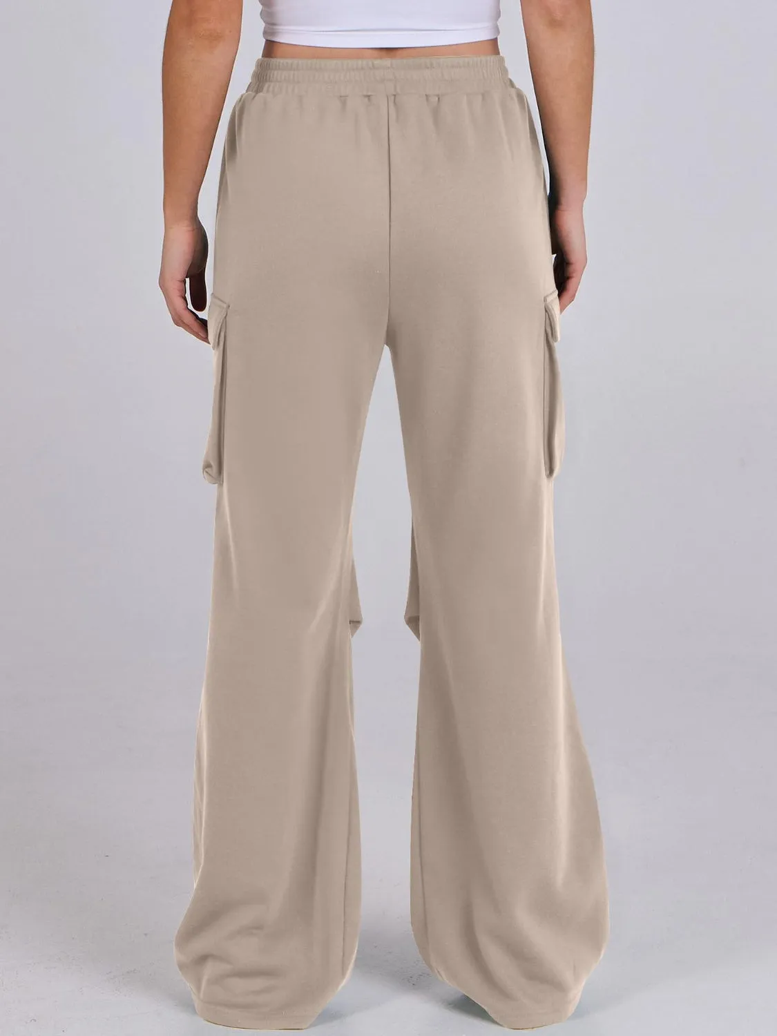 Hazel Blues® |  Elastic Waist Wide Leg Pants with Pockets
