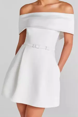 HBZ1289 Off-Shoulder A-Line Mini Dress