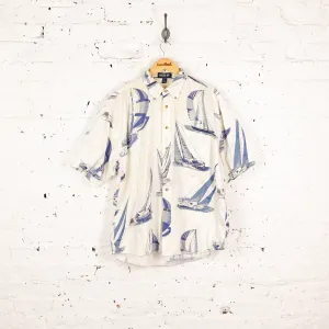 Headlock 90's Boat Pattern Print Shirt - White - L