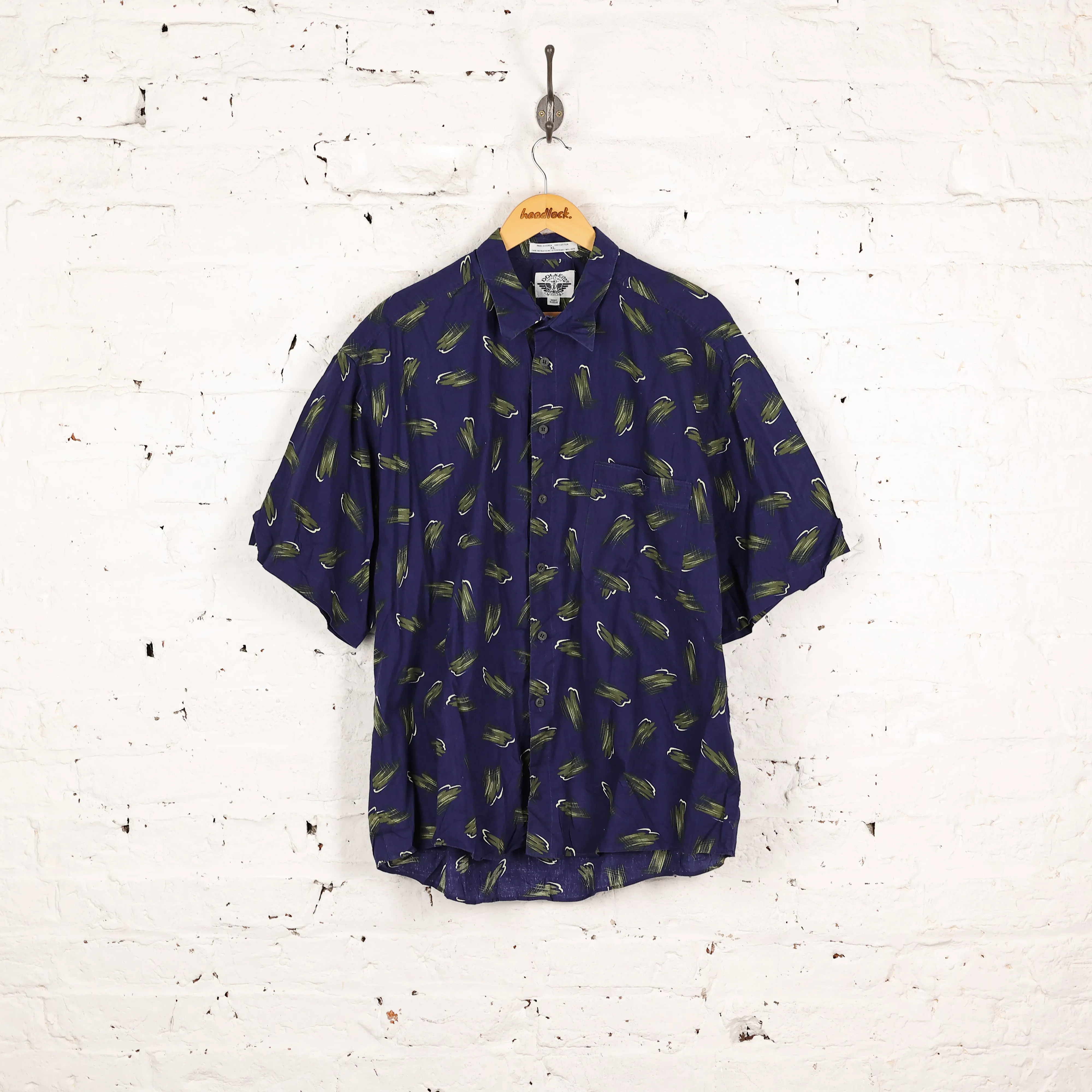 Headlock 90'S Pattern Print Shirt - Blue - XL