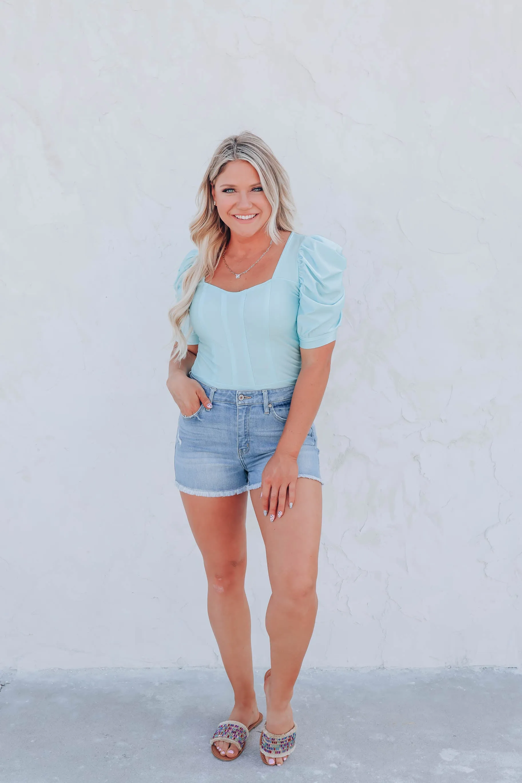 Hello Gorgeous Bodysuit - Blue