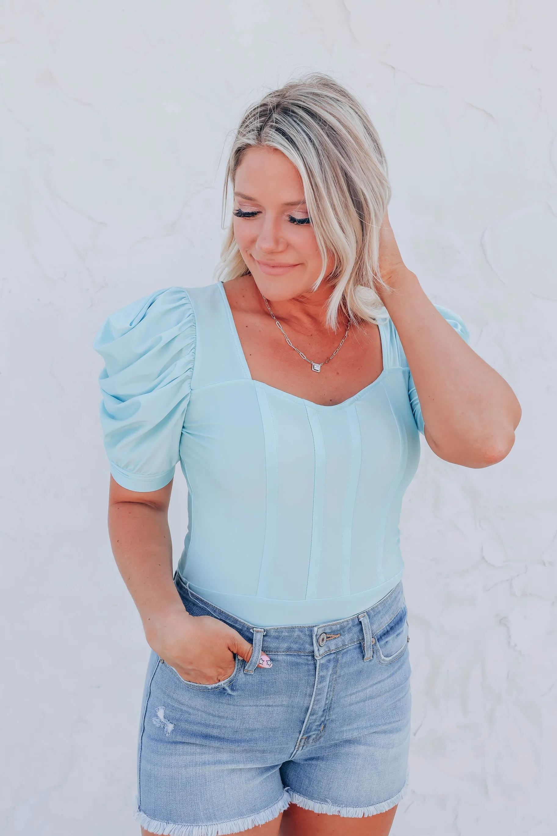 Hello Gorgeous Bodysuit - Blue
